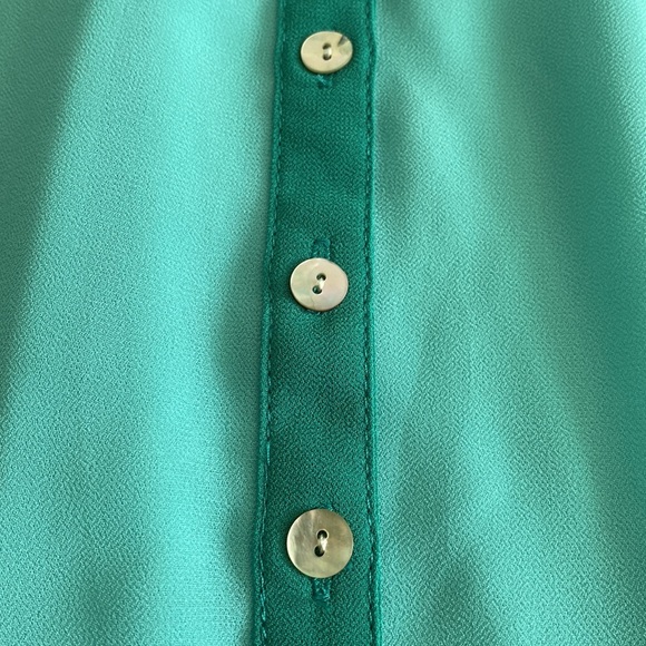 Anthropologie Sunday in Brooklyn colourblock sleeveless blouse green - Picture 8 of 12